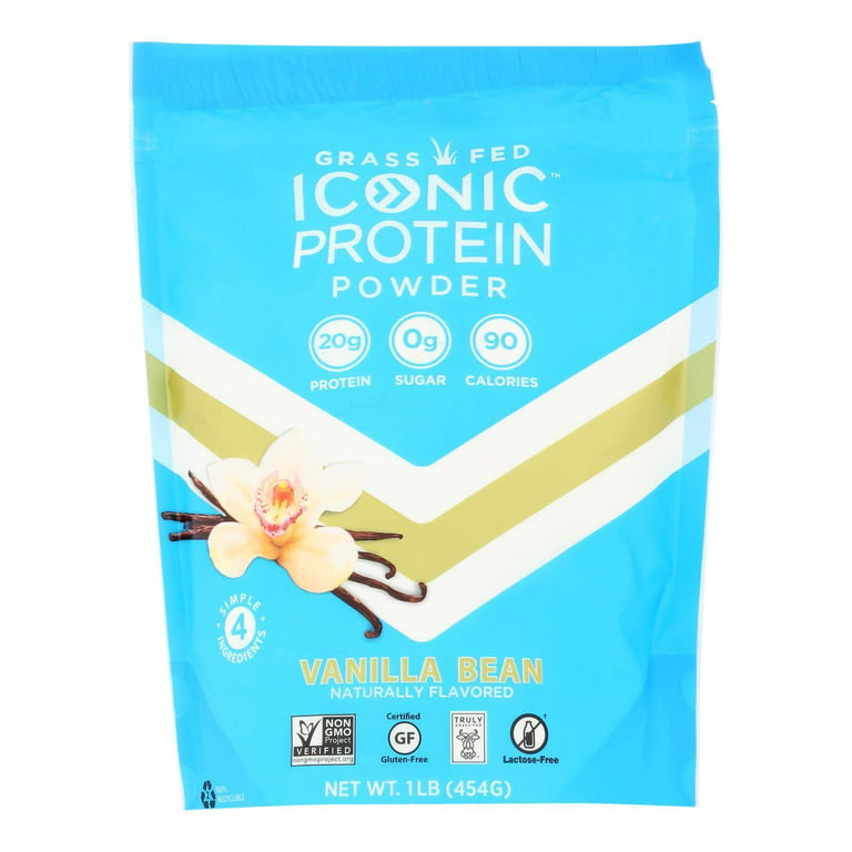Iconic Protein Powder, Vanilla Bean 1 Lb, Powdered Milk