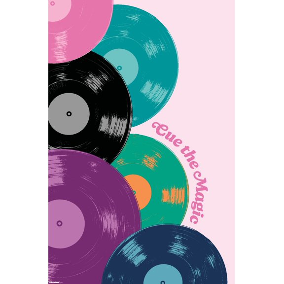 Iconic Records - Cue The Magic Wall Poster, 22.375" x 34"