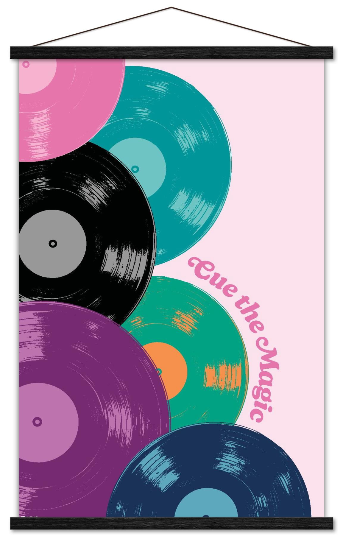 Iconic Records - Cue The Magic Wall Poster with Magnetic Frame, 22.375 ...