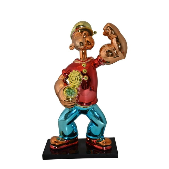 Iconic Red Popeye smaller Resin Statue  Size: 11" x 6" x 17"H