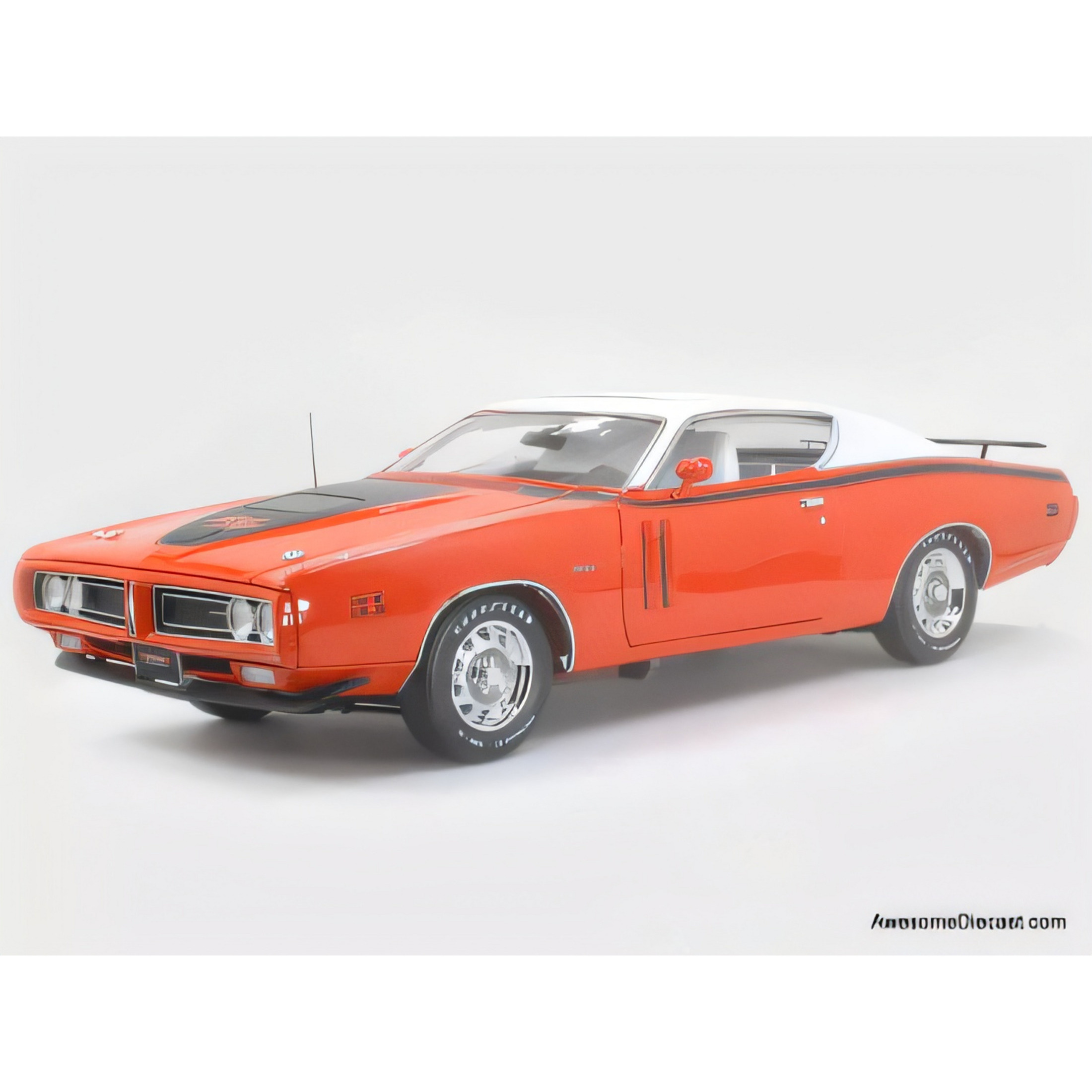 Iconic Replicas 1971 Dodge Charger R/T - Orange/White Roof 1:18 Diecast ...
