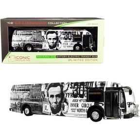 Iconic Replicas 87-0295 1-87 Scale No 9 Proterra Zx5 Downtown Reno Lincoln Line Battery Electric Transit Bus Model