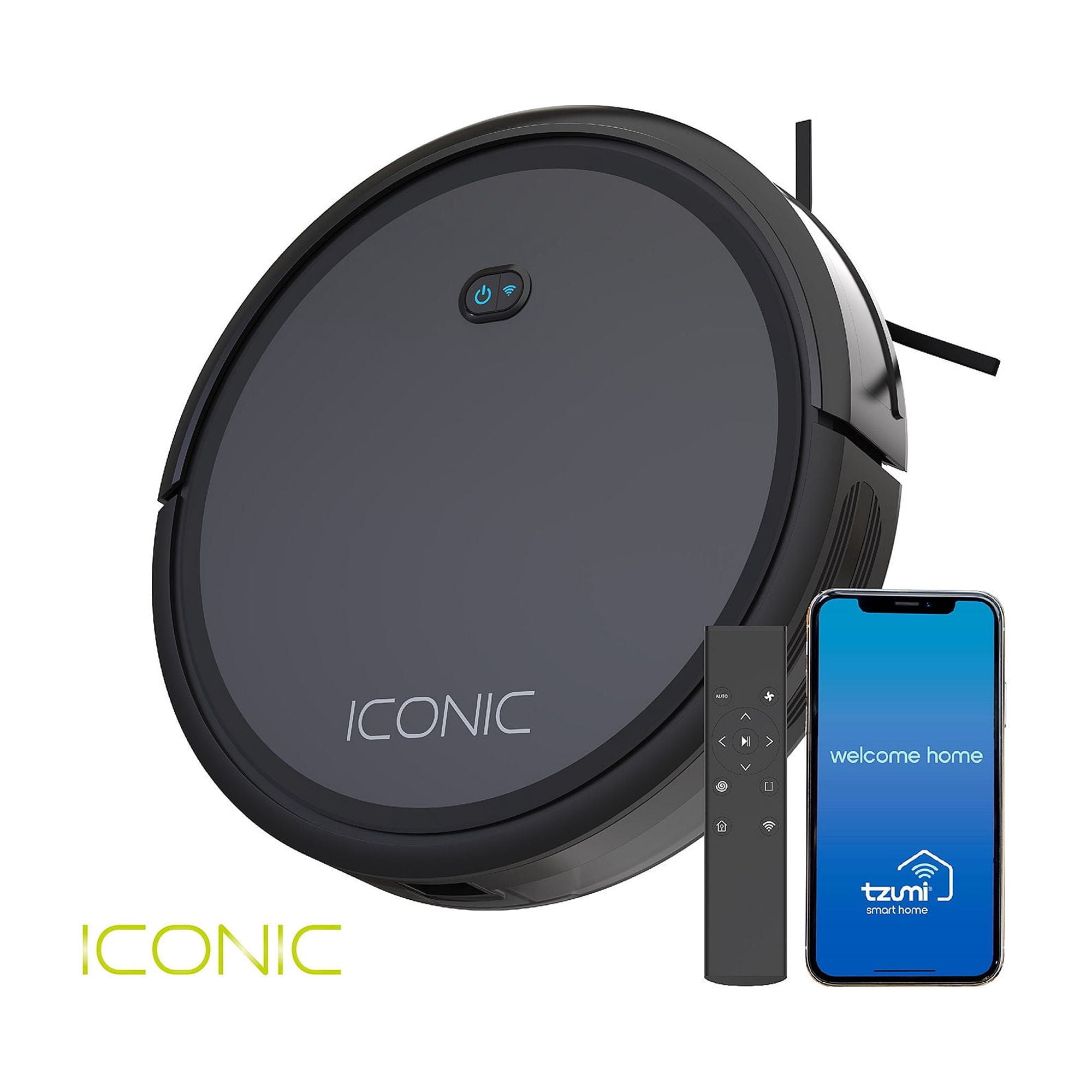 Iconic Smartclean 2000 Robovac - Wifi Robotic Vacuum With App And Remote Control 8788JCP - BLACK ONE SIZE