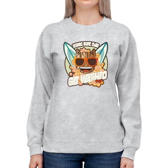 Iconic Surf Club Trendy Hawaiian Graphic Women's Sweatshirt