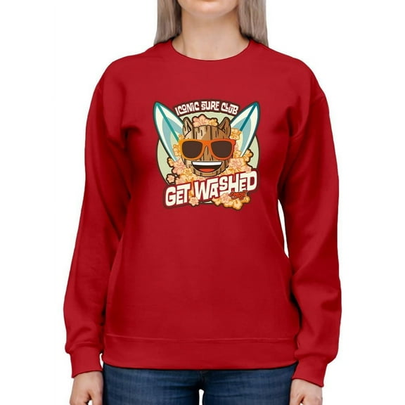 Iconic Surf Club Trendy Hawaiian Graphic Women's Sweatshirt