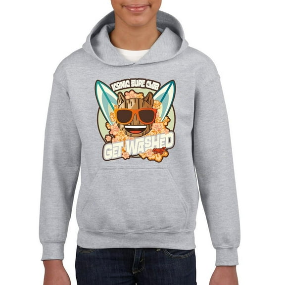 Iconic Surf Club Trendy Hawaiian Graphic Youth's Hoodie