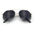 thumbnail image 1 of Iconic Tear Drop Oversize Metal Rim Racer Sunglasses Gold - Smoke, 1 of 7