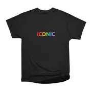 Iconic rainbow text gay pride LGBTQ T-Shirt Tee Gift For Him Merch For Her Apparel For Fri