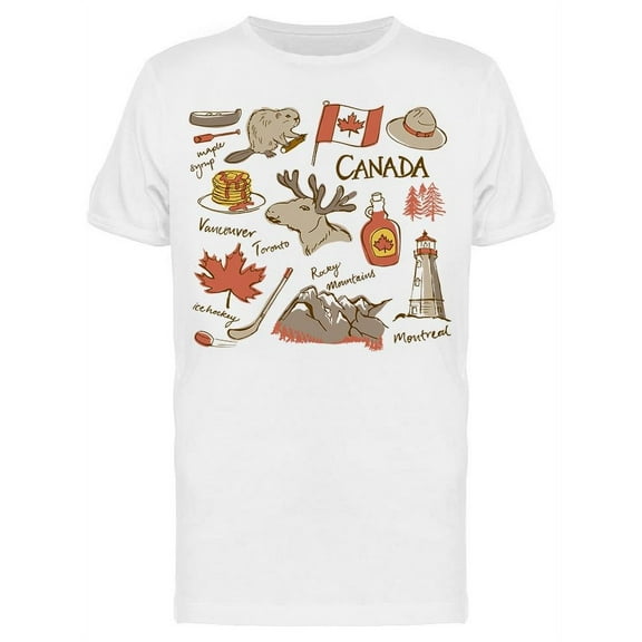 Icons Of Canada T-Shirt Men -Image by Shutterstock, Male 3X-Large