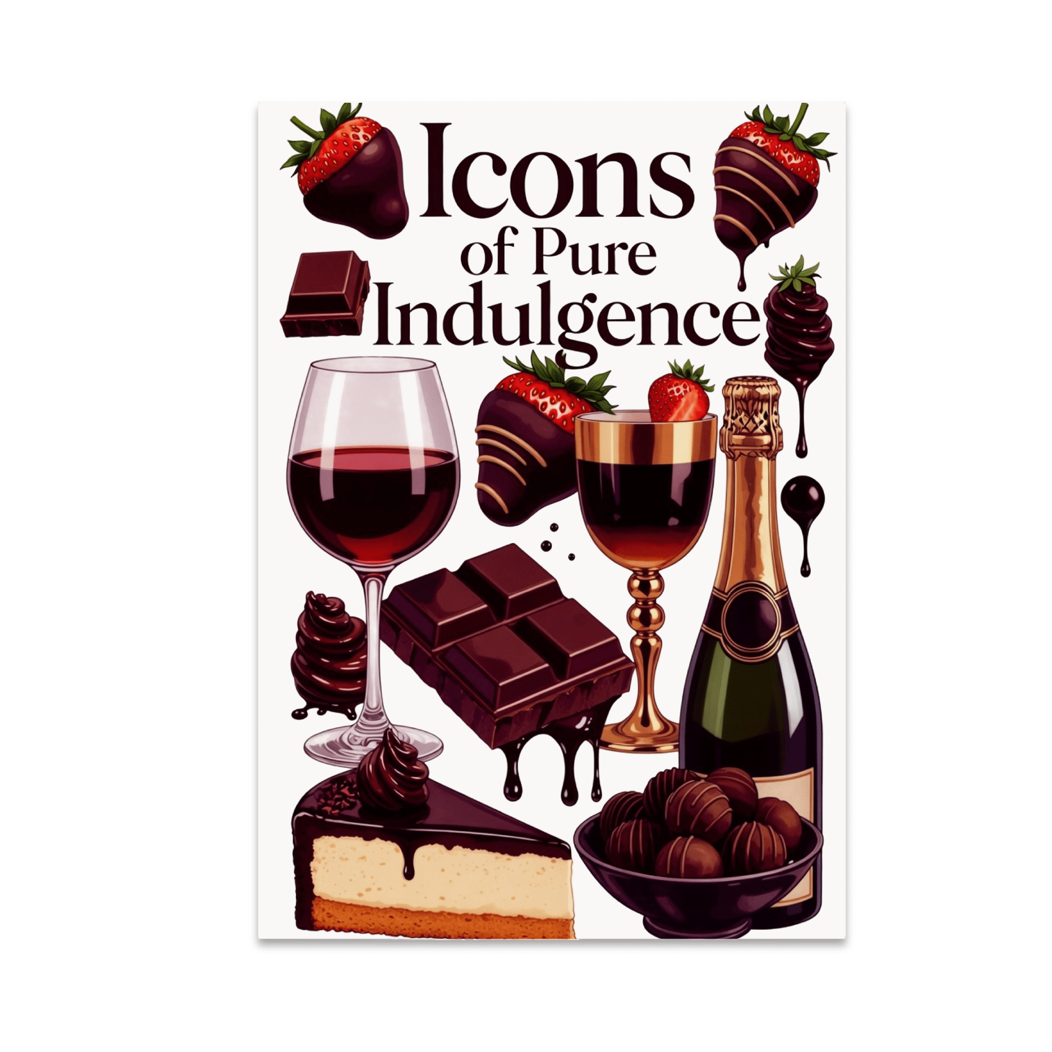 Icons of Pure Indulgence Food Wall Art - Culinary Enthusiast - 13x19 ...