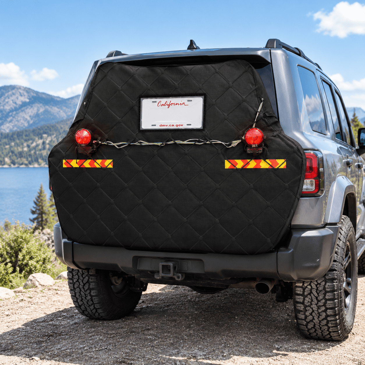 Icover Bike Cover For 2 Bikes Transport On Hitch Rack With Tail Lights ...