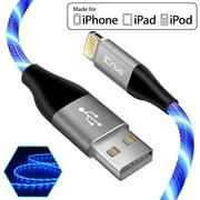Icrius Lightning to USB Cable Led Light up MFi Certified Charger Charging Cord Compatible with iPhone iPad Series