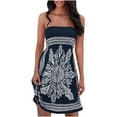 thumbnail image 1 of Icuanyi Womens Dresses Clearance Women Sexy Tube Strapless Strapless Printing Sleeveless A-Line Skirt Dress Dress, 1 of 8