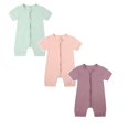 thumbnail image 1 of Icvfdpl 3PCS Todder Baby Pajamas Pj'S Bamboo Newborn Infant Solid Color Rompers Zipper Short Sleeve Sleeper Jumpsuit Skin-Friendly Sleepwear, 1 of 4