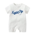 thumbnail image 1 of Icvfdpl Baby Boy Girl Pajamas Clothes Unisex Bodysuit Casual Baseball Letter Print Rompers Jumpsuit Breathable 12-18 Months, 1 of 4