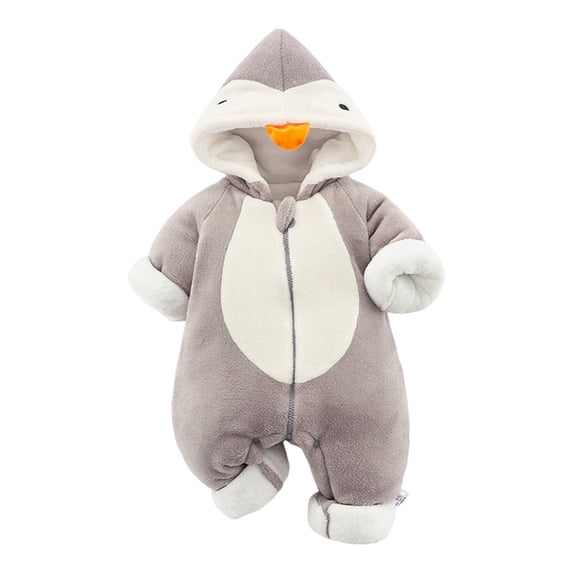 Icvfdpl Babys Clothes Boy Girl Thick Snowsuit Winter Warm Coats Hooded Romper Jumpsuit stylish Baby Daily Wear