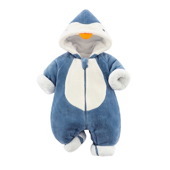 Icvfdpl Babys Clothes Boy Girl Thick Snowsuit Winter Warm Coats Hooded Romper Jumpsuit Stylish Baby Daily Wear