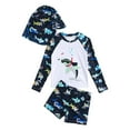 thumbnail image 1 of Icvfdpl Boys Casual Toddler Summer Short Sleeve Jumpsuit Cartoon Print Swimsuit Clothes Fashion Cute Vacation Wear, 1 of 7