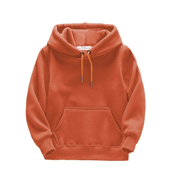 Icvfdpl Boys Hoodie Sweatshirts Children Solid Color Long Sleeve Patchwork Hoody Thickened Warm Sportshirt Pullover Blouse Tops Outfits Clothes Daily Casual Wear