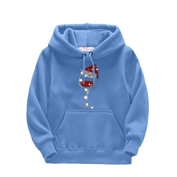 Icvfdpl Boys Hoodie Sweatshirts Toddler Christmas Red Glass Prints Drawstring Pullover Hoody Comfortable Tops Loose Long Sleeve Blouse Daily Casual Wear