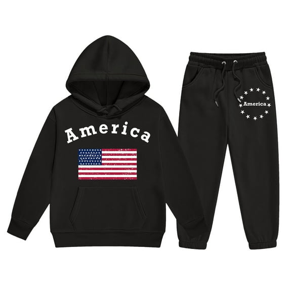 Icvfdpl Boys Summer Outfits Sets Child Girls Long Sleeve Solid Warm Hoodie Pullover Tops Pants Sweat Suit Comfortable Streetwear 2 Years-3 Years
