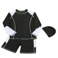 thumbnail image 1 of Icvfdpl Boys Two Piece Short Sleeve Swimsuit Set 6 To 14 Years Summer Beach Rash Guard Swimwear Stylish Beach Wear, 1 of 8