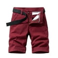 thumbnail image 1 of Icvfdpl Cargo Pants For Men Loose Classic Solid Color Sports Short Casual Trousers Leisure Man Clothing Red 33, 1 of 2