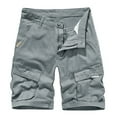 thumbnail image 1 of Icvfdpl Cargo Pants For Men Summer Comfortable Outdoor Fashion Knee Length Shorts Casual Trousers Trendy Man Outwear Gray 34, 1 of 3
