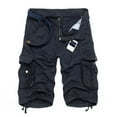 thumbnail image 1 of Icvfdpl Cargo Pants For Men Summer Fashion Cotton Work Outdoor Shorts Casual Trousers Comfy Man Pant Blue 34, 1 of 2