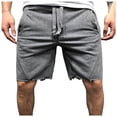 thumbnail image 1 of Icvfdpl Casual Shorts For Men Loose Comfortable Jeans Summer Fashion Heavyweight Knee Length Trousers Leisure Short Pants Trendy Man Outwear Gray S, 1 of 5