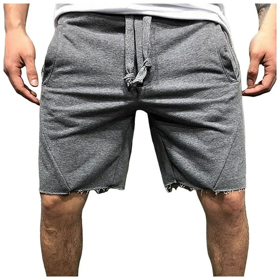 Icvfdpl Casual Shorts For Men Loose Comfortable Jeans Summer Fashion Heavyweight Knee Length Trousers Leisure Short Pants Trendy Man Outwear Gray S