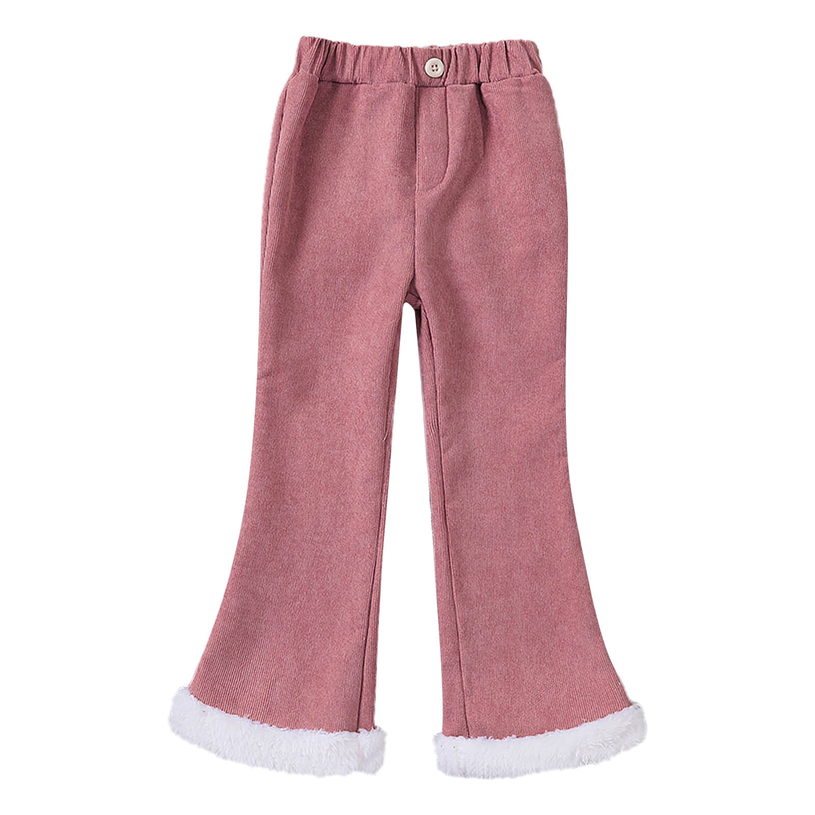 Spring Autumn Children Pants 1-10Y Girls Cotton Cartoon Bell-bottoms Casual Flare Trousers