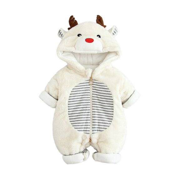 Icvfdpl Christmas Babys Clothes Boy Girl Thick Snowsuit Winter Warm Coats Hooded Romper Jumpsuit Stylish Baby Daily Wear
