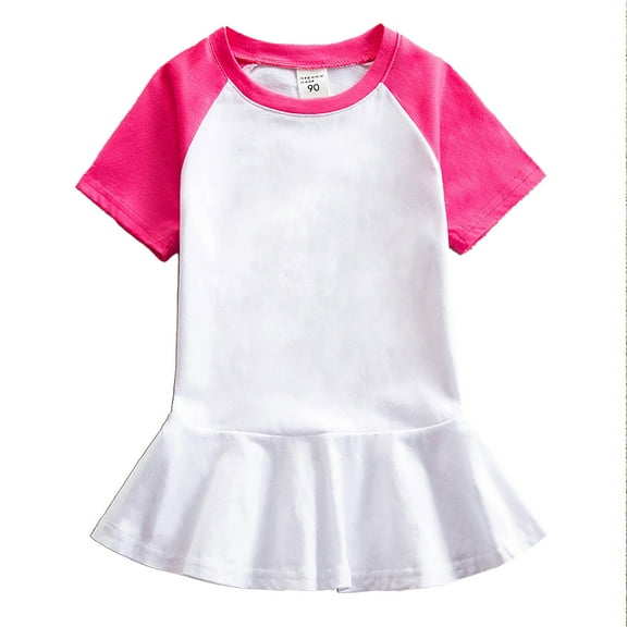 Icvfdpl Girl Dresses For Toddler Tennis Outfit Sleeveless Athletic Skorts Kids Girls Summer Dress Pink Cotton 18-24 Months