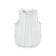 thumbnail image 1 of Icvfdpl Girls Fashion Tops Kids Summer Athletic Solid Color Tank Split Curved Hem Sleeveless Shirts For Gym Yoga Running Streetwear, 1 of 5