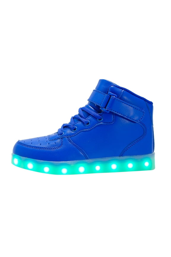 Girls' Sneakers Sports Thick Bottom Lightweight Non Slip Luminous Flashing Trainers Shoes With Led Lights Usb Charging Lace Up Toddler Shoes Girl 6 Years-7 Years