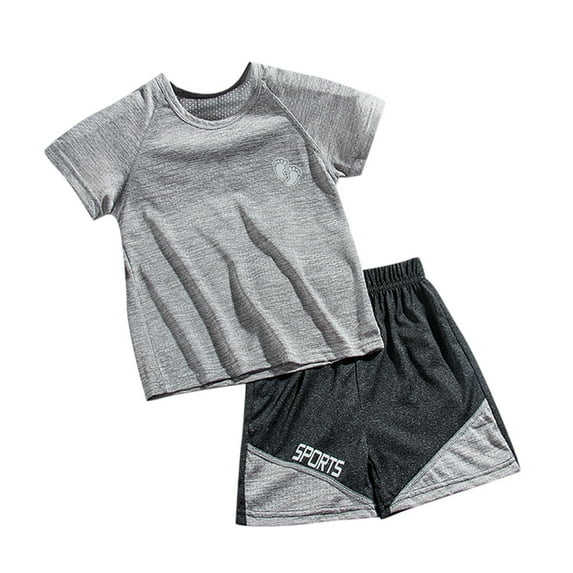 Icvfdpl Kids Boys Outfits Sports Shorts Sets Girls Jerseyss Tracksuit 2 Piece Basketball Performance Tank Shirt Top And Mesh Shorts Set Breathable 7-8 Years
