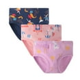 thumbnail image 1 of Icvfdpl Kids Children Girls Underwear Cute Print Briefs Shorts Pants Underwear Trunks 3Pcs, 1 of 4