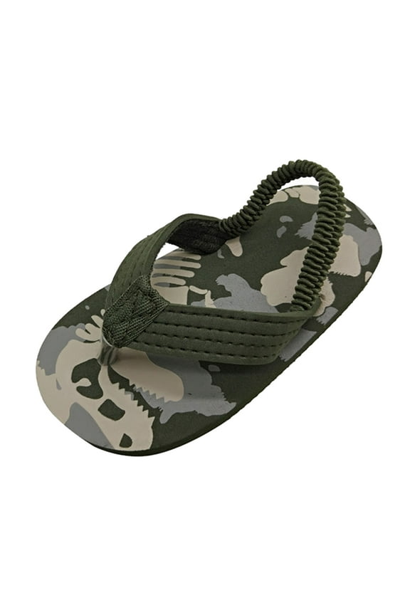 Icvfdpl Kids Girl Sandals & Boys Flip Flops Summer Shoes With Adjustable Elastic Strap Eva Shoes Vacation Comfortable 11 Years-11.5 Years