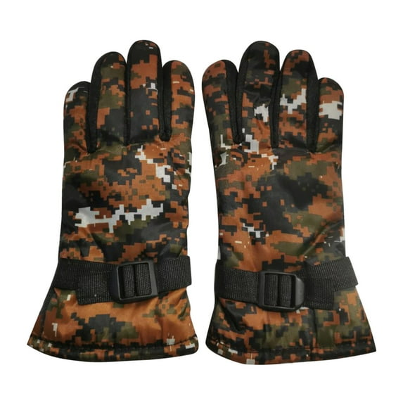 Icvfdpl Kids Gloves Mittens Winter Warm Windproof Cold Weather Outdoor Sports Snow Ski 8-12 Years For Boys Girls Youth