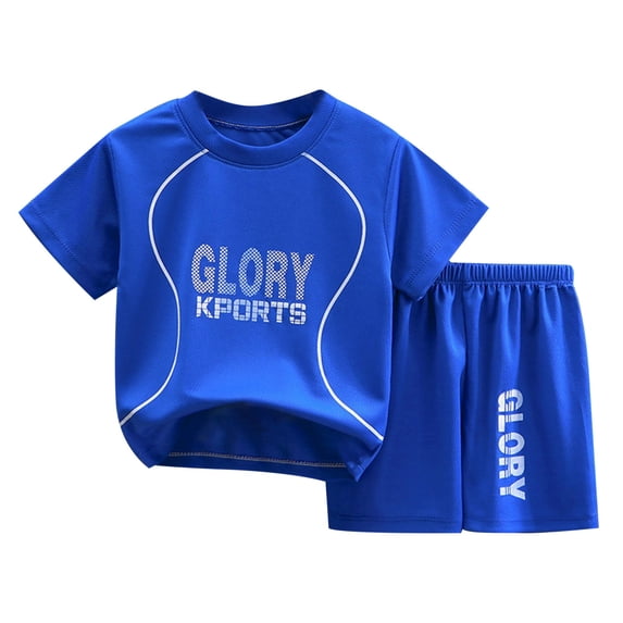 Icvfdpl Kids Outfit For Boy Short Sleeved Running Suit Casual Quick Drying Clothes For And Girls New Summer T Shirt Shorts 2 Piece Set Breathable 10-11 Years