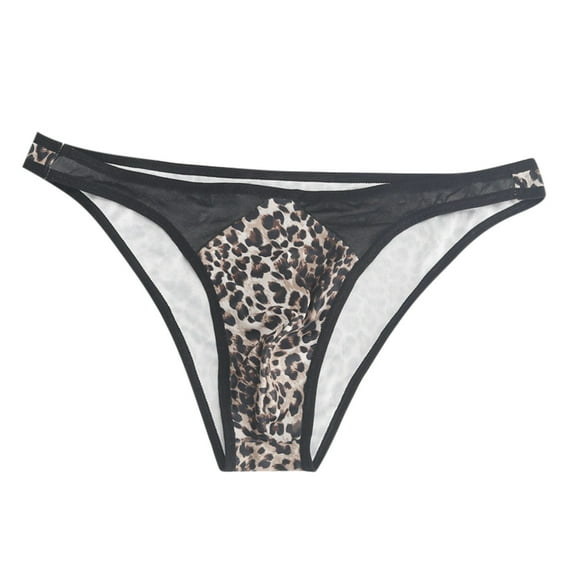 Icvfdpl Men'S Boxer Briefs Leopard Print Shorts With Head Waist Fun Mesh Leisure Relaxed Fit Mens Underwear Basic M