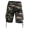 thumbnail image 1 of Icvfdpl Men'S Cargo Pants Male Summer Overalls Camouflage Sports Pocket Button Plus Size Washed Shorts Casual Trousers Comfy Man Pant Multi-Color 33, 1 of 6