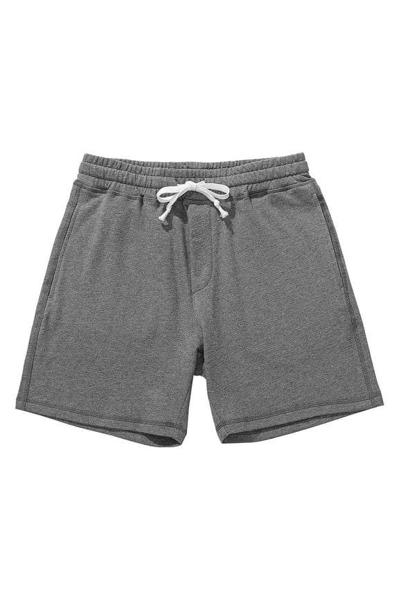 Men'S Casual Shorts Male Cotton Spring Summer Solid Color Tie Pocket Breathable Sweat Leisure Short Pants Boho Man Clothing Gray L