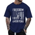 thumbnail image 1 of Icvfdpl Men'S Independence Day Print Short Sleeve Crew Neck T Shirt Fashion Trend Bottoming Shirt, 1 of 4