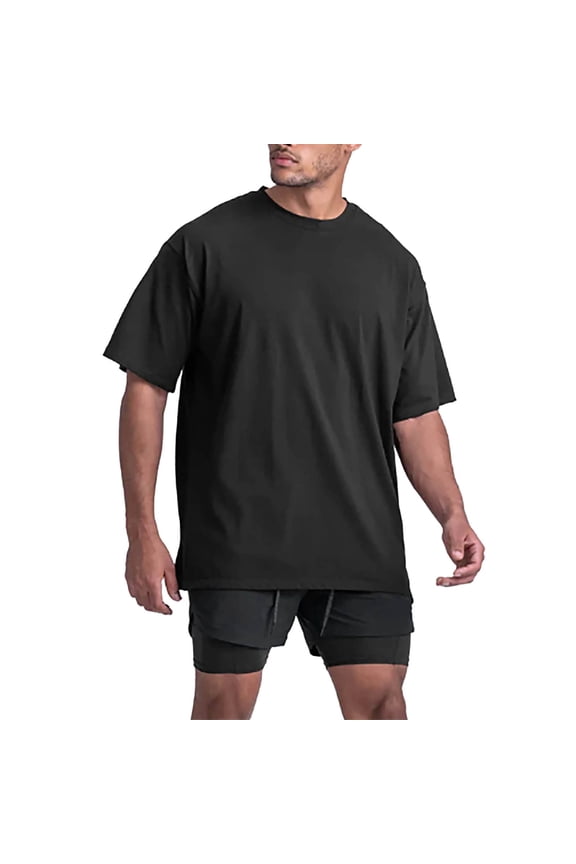 Men'S Loose Sports Casual Fast Dry Stretchable T Shirts Spread Out Short Sleeves Tee Shirt Showcasing Male Charm