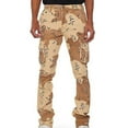thumbnail image 1 of Icvfdpl Mens Cargo Pants Male Print Comfort Straight Leg Relaxed Pocket Casual Trousers Comfy Man Pant Beige L, 1 of 9