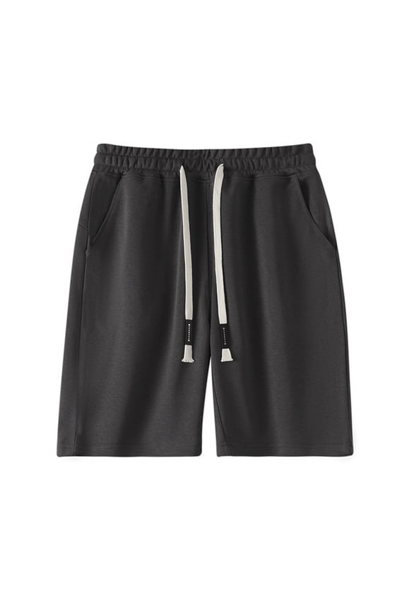 Mens Casual Shorts Elastic Waist Drawstring Summer Beach Leisure Short Pants Boho Man Clothing Gray Xxl