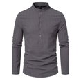 Icvfdpl Mens Shirts Cardigan Short Sleeve Collar Casual Blouse Comfy