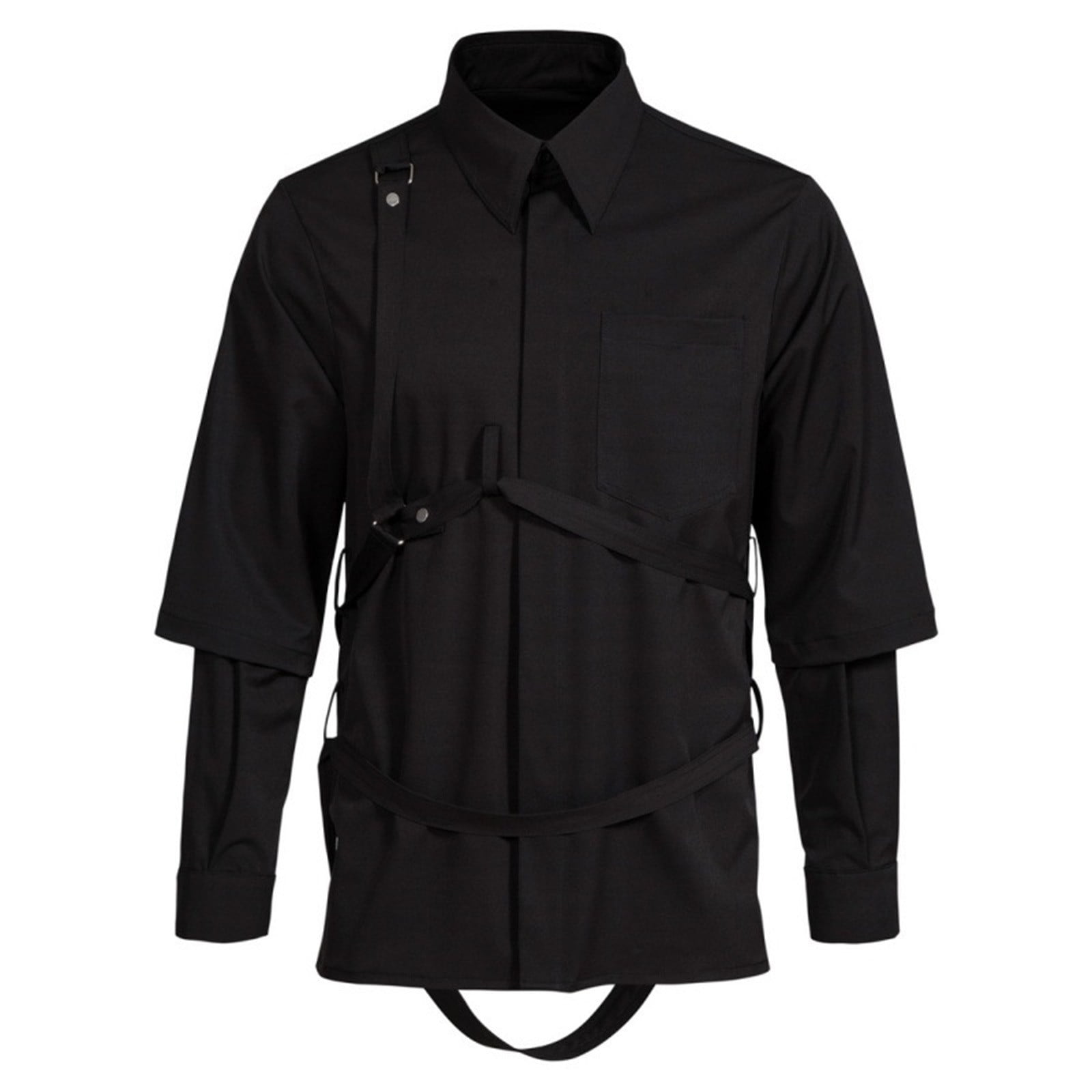 alternative mens dress shirts Vintage Gothic Men Shirt Outdoor Print Streetwear Blouse Lapel Collar Long  Sleeve Shirts Black S at Amazon Men's Clothing store